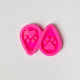 Paw Print Teardrop Shaped Silicone Mold