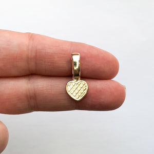Rose Gold Heart Bails, Large, Held In Hand