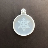 Round Snowflake Ornament Mold For Resin