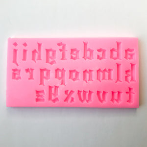 Gothic Letters Silicone Mold For Resin