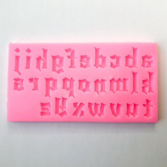 Gothic Letters Silicone Mold For Resin