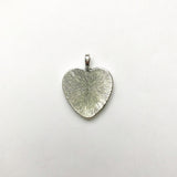 Heart Cabochon Tray, Antique Silver, Back View