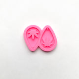 Teardrop Shaped Small Sized Silicone Mold, Pot Leaf Design