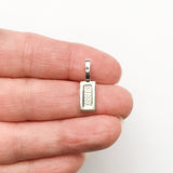 Silver Plated Rectangle Bail, Held In Hand