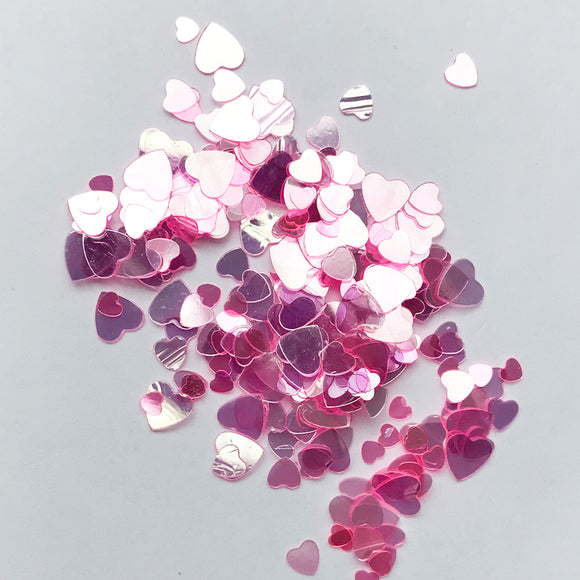 Multi Size Pink Heart Inclusions For Resin 