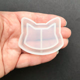 Cat Head Shaker Silicone Mold For Resin, Held In Hand