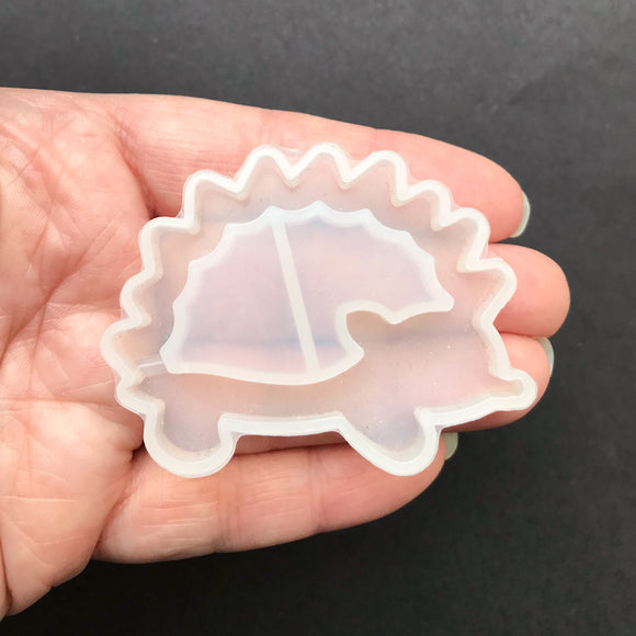 Hedgehog Shaker Silicone Mold For Resin, Held In Hand