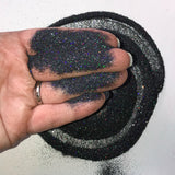 Black Holographic Glitter, Held In Hand