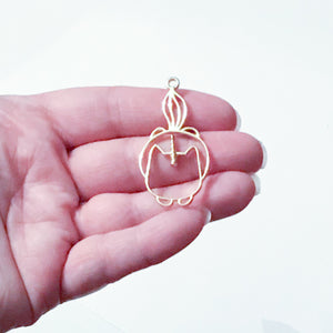 Unicorn Kitty Gold Colour Open Bezel For Resin, Scale View