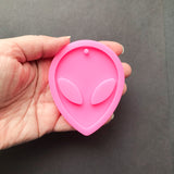 Large Alien Head Silicone Mold For Resin, Scale View