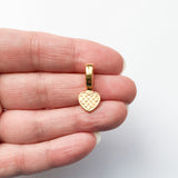 Gold Plated Heart Glue On Bails (Large) - Pack Of 10