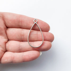 Teardrop Open Bezel (Silver Tone)