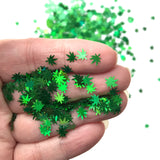 Shiny Pot Leaf Glitter Inclusions