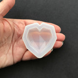 Faceted Heart Silicone Mold
