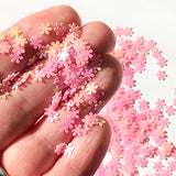 Mini Snowflake Glitter Inclusions - Pink