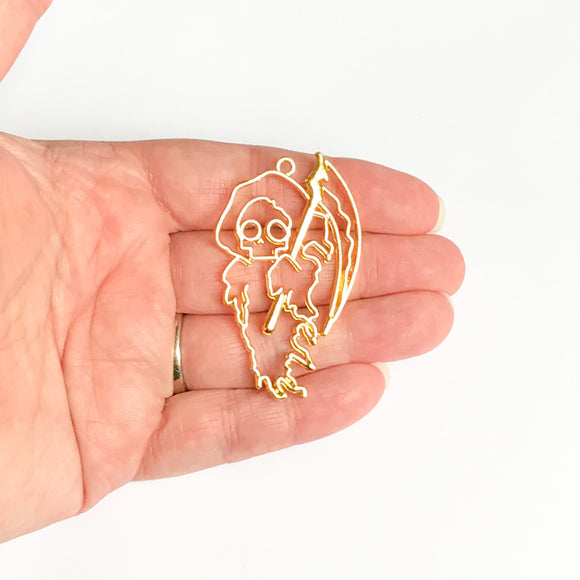 Grim Reaper Open Bezel - Gold Tone