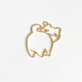 Cat Tail View Open Bezel - Gold Tone
