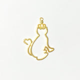 Crowned Cat Open Bezel - Gold Tone