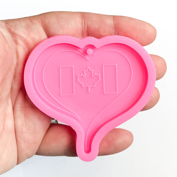 Heart Canada Flag Silicone Mold