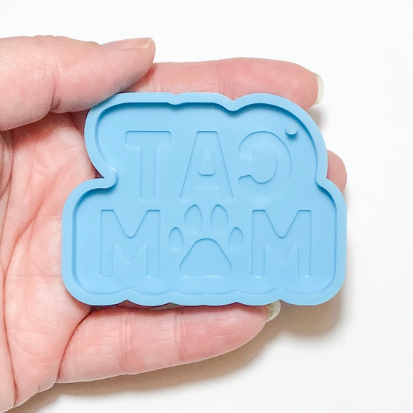 Cat Mom Keychain Silicone Mold