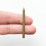 Tall Rectangle Open Bezel - Antique Bronze